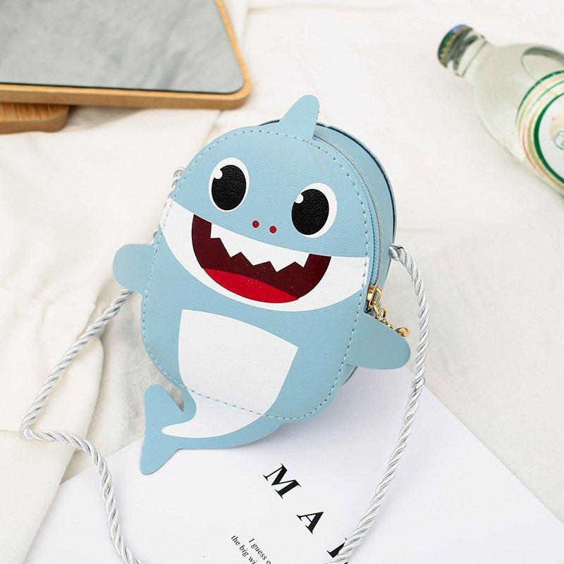 Kinder Messenger Bags Für Mädchen Kinder Brust Handtasche Cartoon Niedlichen Hai Tasche Einzelne Schulter Umhängetasche blau von Joom DACH