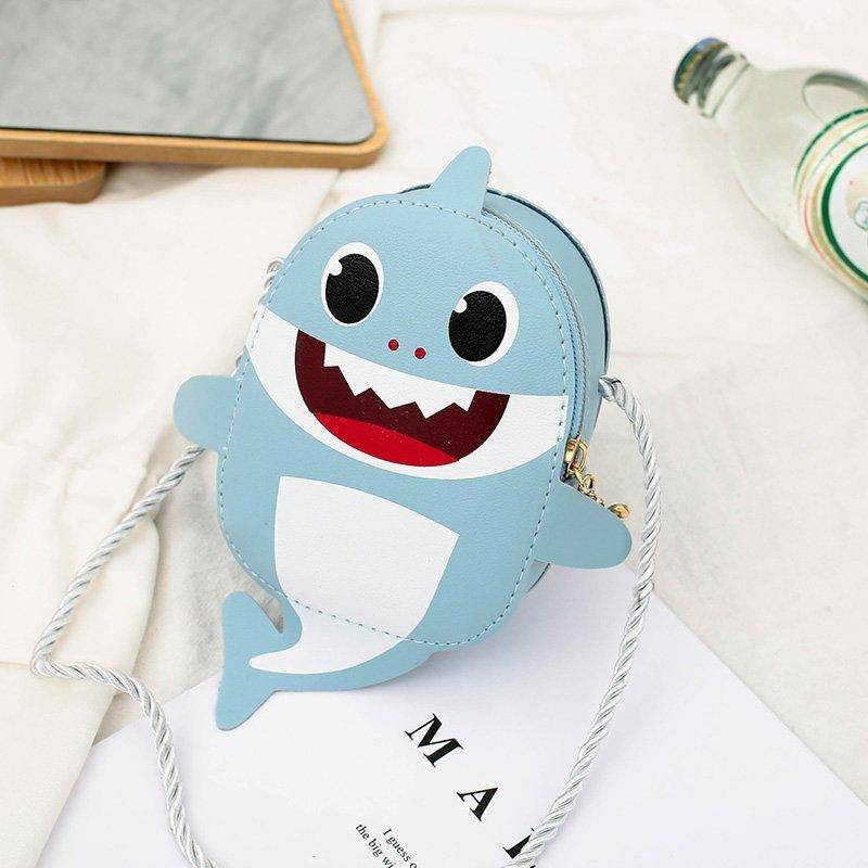 Kinder Messenger Bags Für Mädchen Kinder Brust Handtasche Cartoon Niedlichen Hai Tasche Einzelne Schulter Umhängetasche blau von Joom DACH