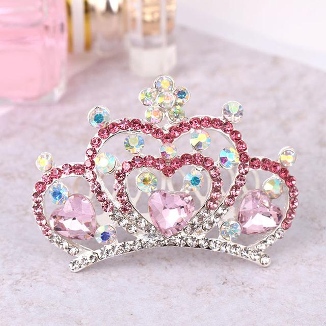 Kinder Mini Kronen Feen Haarkamm Kristall Strass Tiaras Kopfschmuck Kopfbedeckung Mädchen Prinzessin Geburtstagsfeier Schmuck Geschenke von Joom DACH