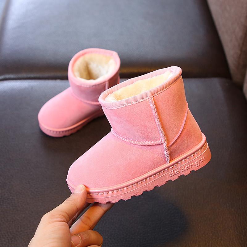 Kinder Mode Casual Stiefel Baby Jungen Mädchen Schnee Martin Stiefel Kinder Marke Baumwolle Schuhe 28 rosa von Joom DACH