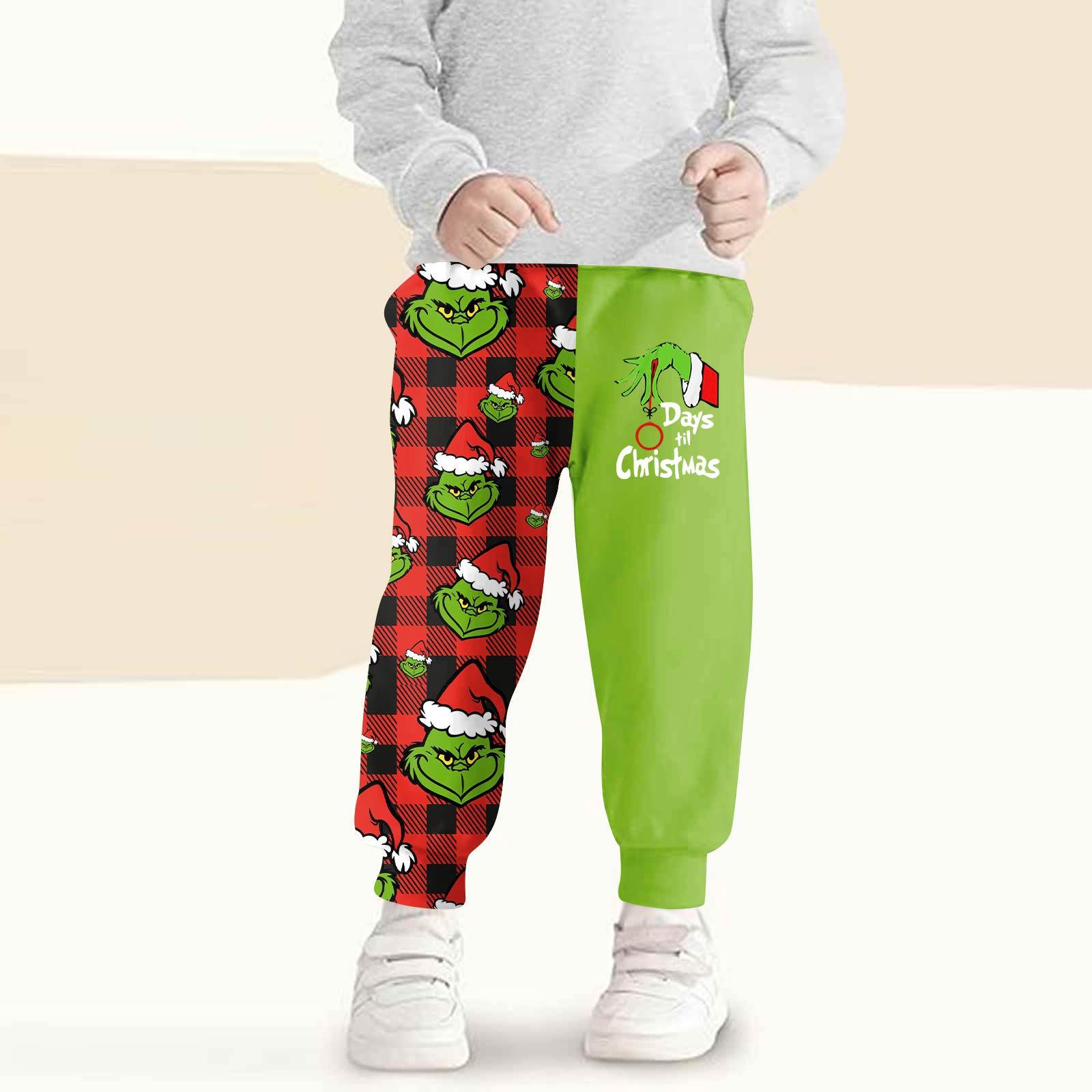 Kinder Mode Weihnachten Print Locker sitzende Bundhose Lässige Jogginghose 120 weiß von Joom DACH