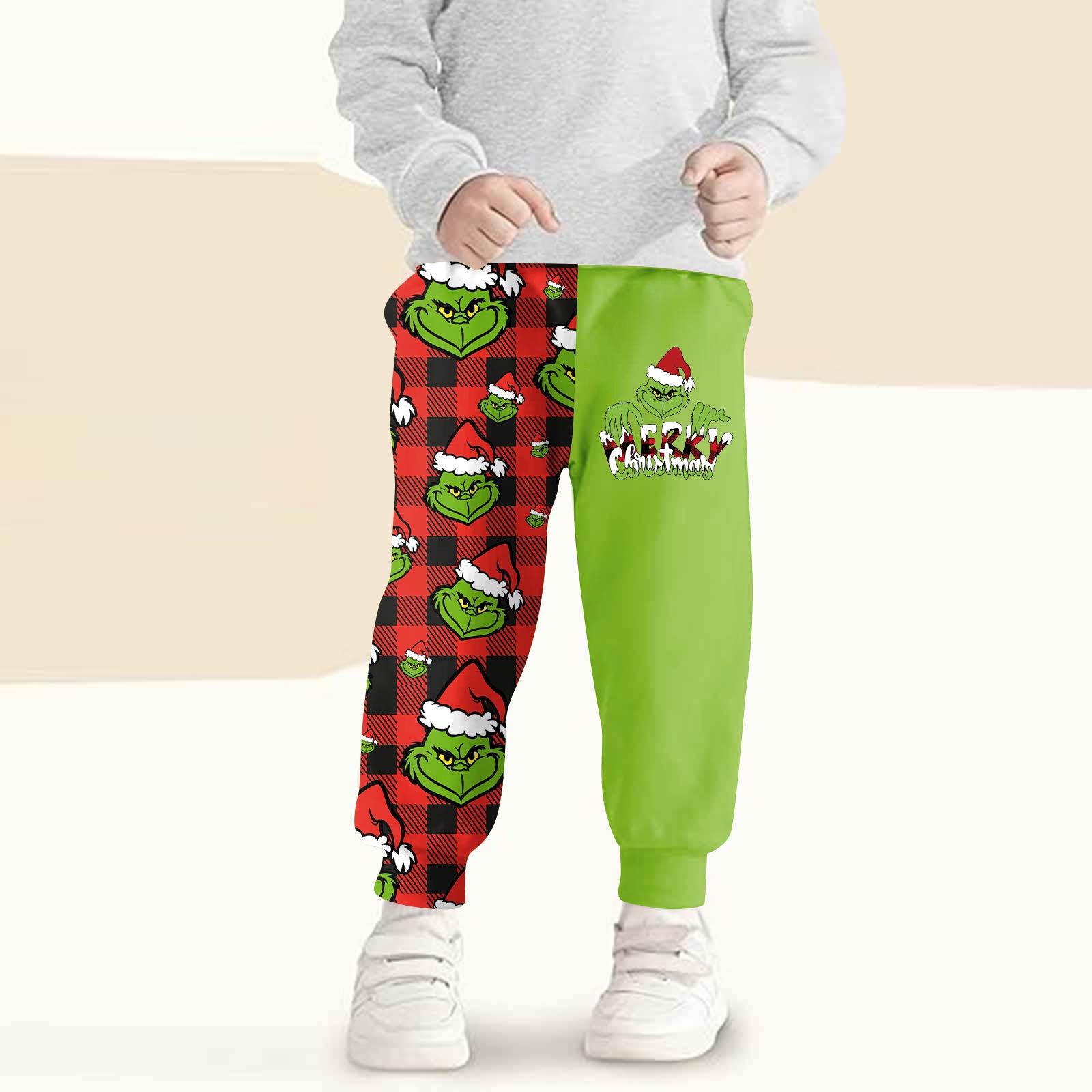 Kinder Mode Weihnachten Print Locker sitzende Bundhose Lässige Jogginghose 150 weiß von Joom DACH