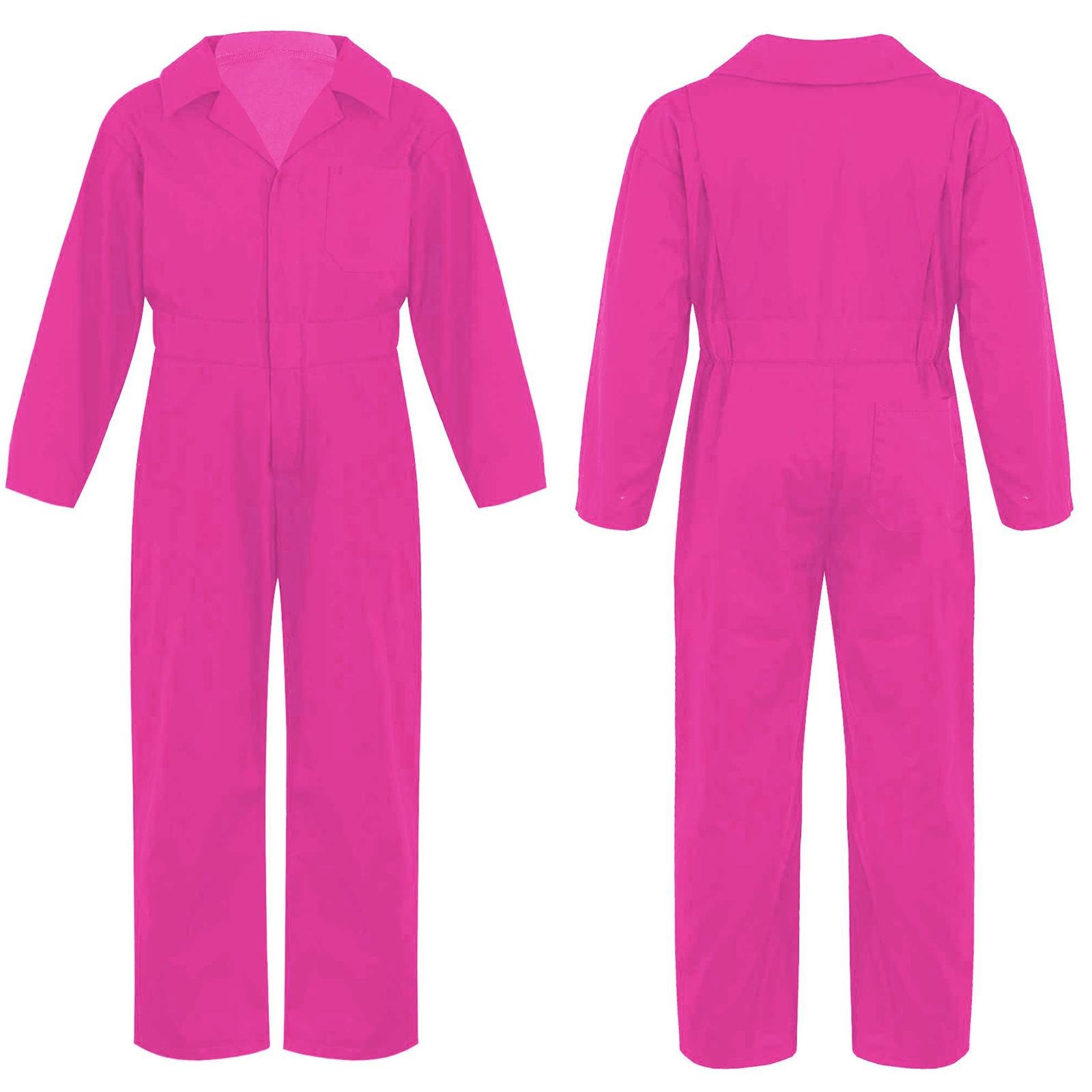 Kinder-Overall für Jungen, Mechaniker, Weihnachten, Halloween, Anzug, Kostüm, Fluganzug, Mechaniker-Overall 9-10 Years heißes rosa von Joom DACH