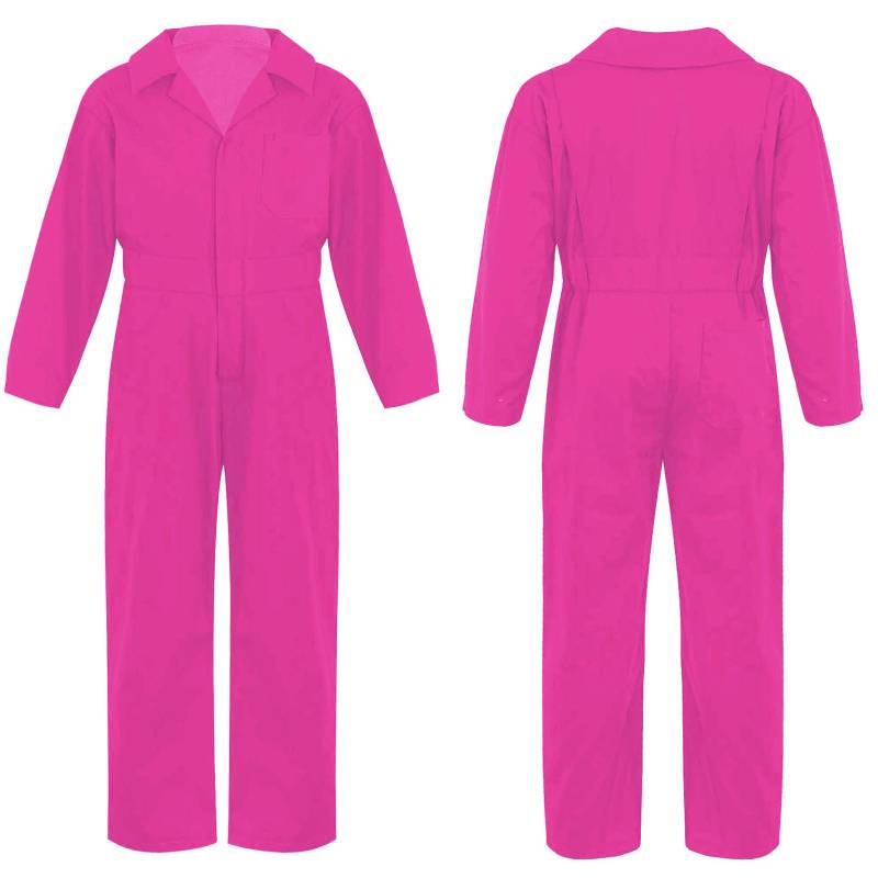Kinder-Overall für Jungen, Mechaniker, Weihnachten, Halloween, Anzug, Kostüm, Fluganzug, Mechaniker-Overall 9-10 Years heißes rosa von Joom DACH