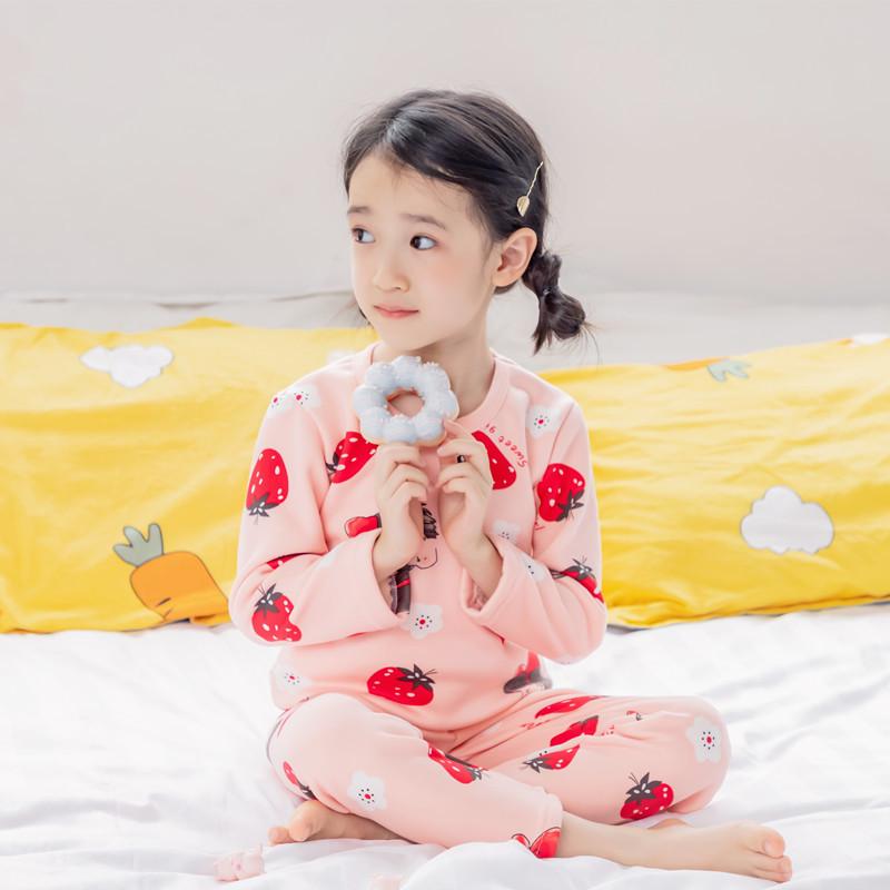 Kinder Plüsch Thermo Unterwäsche Set - Jungen & Mädchen Warmer Herbst/Winter Zweiteiler 120 cm von Joom DACH