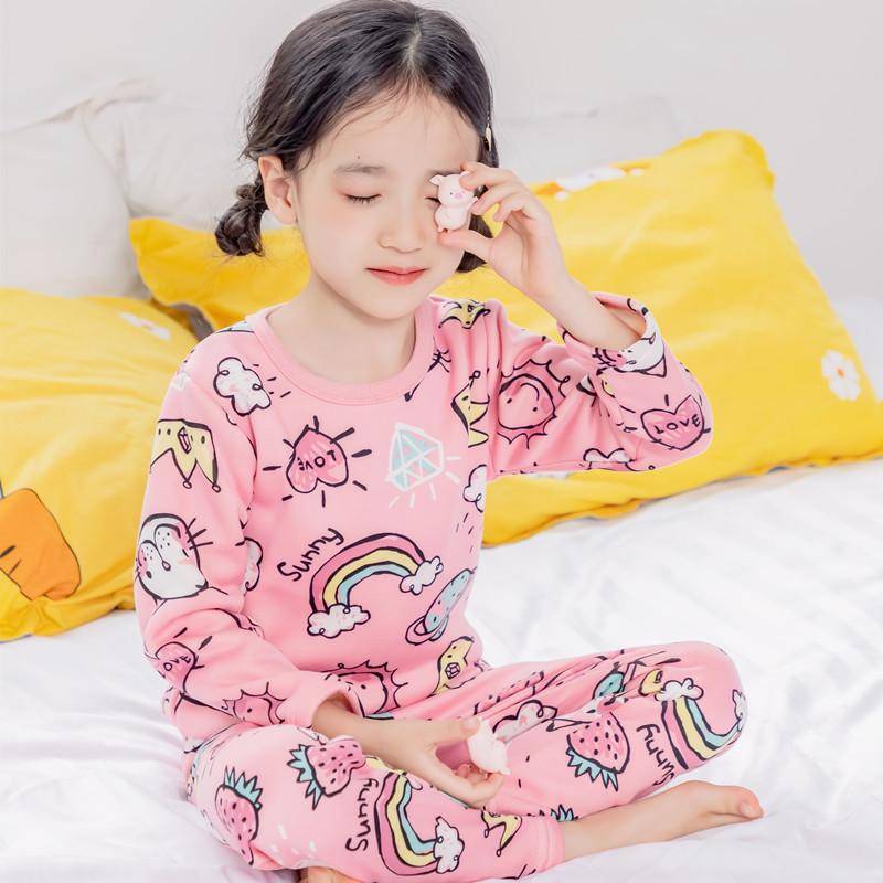 Kinder Plüsch Thermo Unterwäsche Set - Jungen & Mädchen Warmer Herbst/Winter Zweiteiler 150 cm von Joom DACH