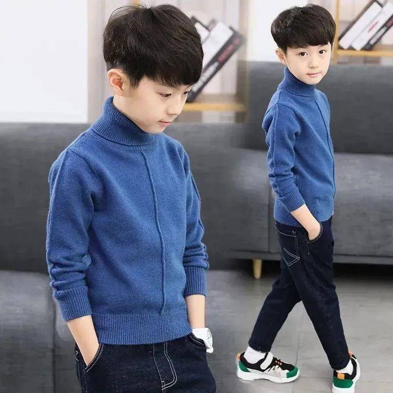 Kinder Pullover Rundhals Pullover Winter Strickpullover Winter Dicker Warmer Base Pullover 160 von Joom DACH