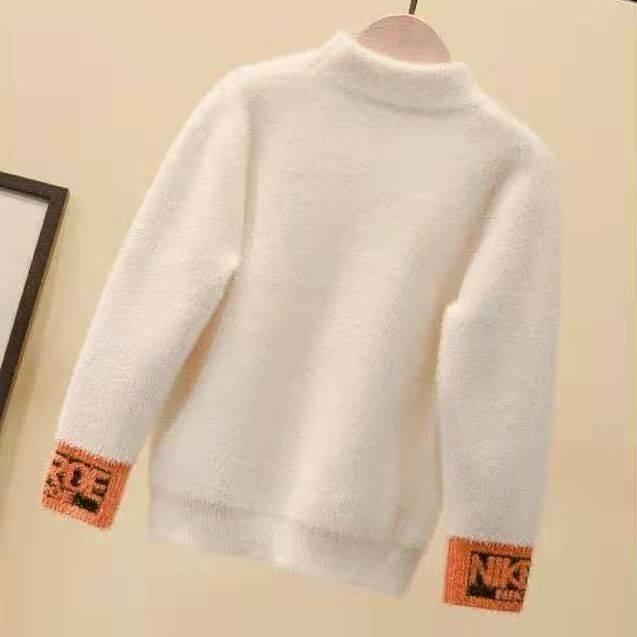 Kinder Pullover Winter Junge Mädchen Dicke Kind Rollkragen Shirts Solide Hohe Kragen Pullover Pullover 110 von Joom DACH