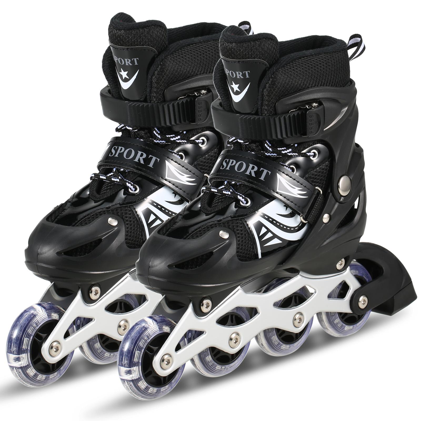 Kinder Rollschuhe Verstellbare Inline-Skating-Schuhe Outdoor Rollschuhe für Jungen Mädchen L von Joom DACH