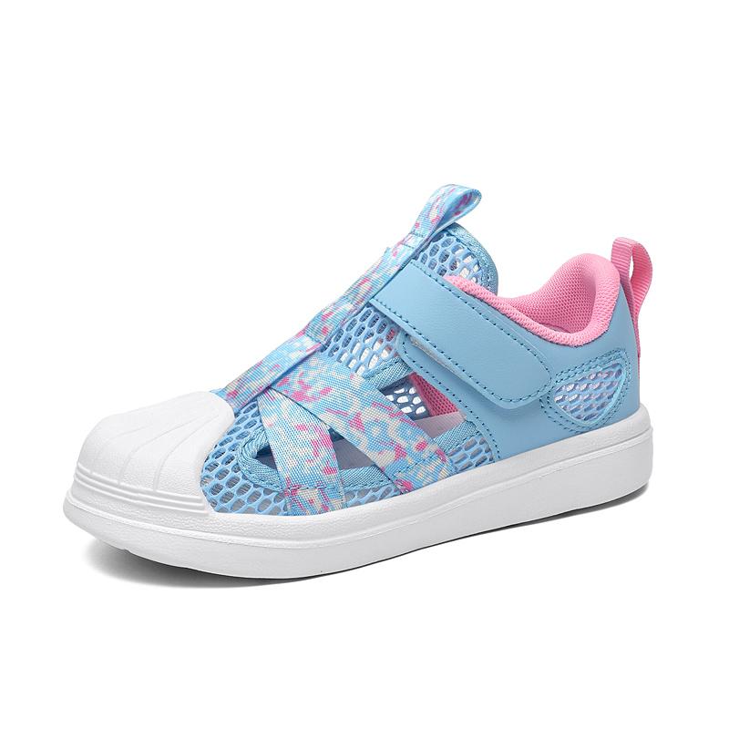 Kinder Sandalen Freizeitschuhe Mädchen Leicht Atmungsaktiv Student Sommer Sport Mesh Schuhe Kinder Mode Klobige Sneaker Strandschuhe 37 blau von Joom DACH