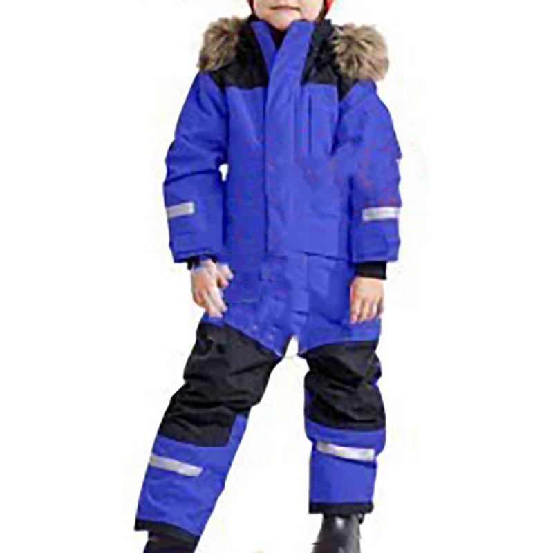 Kinder Schneeanzüge Overall Skianzug Jungen Mädchen Winter Warme Outdoor Fleece Overalls Winddicht Kinder Ski Snowboard Anzug 130cm königsblau von Joom DACH