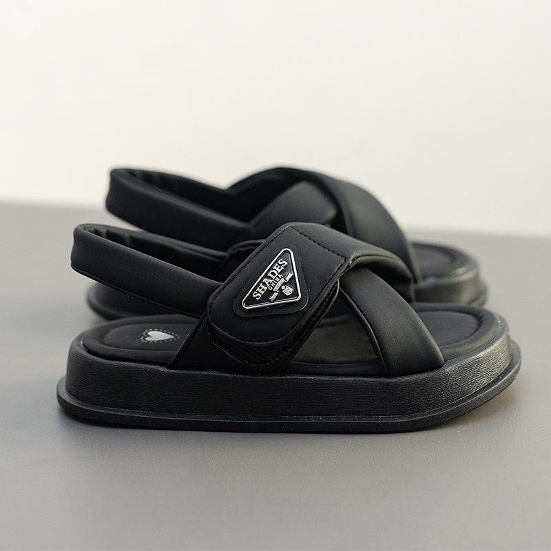 Kinder Schuhe Sommer Strand Jungen Mädchen Weiche Sohle Sandale Kind Atmungsaktive Sandalen Casual Hausschuhe 26 schwarz von Joom DACH