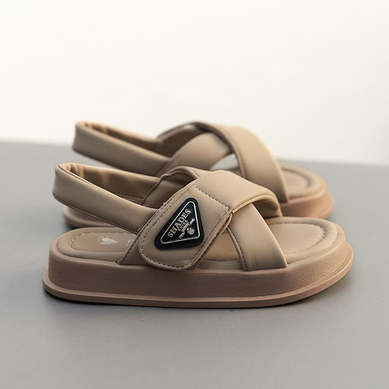 Kinder Schuhe Sommer Strand Jungen Mädchen Weiche Sohle Sandale Kind Atmungsaktive Sandalen Casual Hausschuhe 36 dunkle khaki von Joom DACH