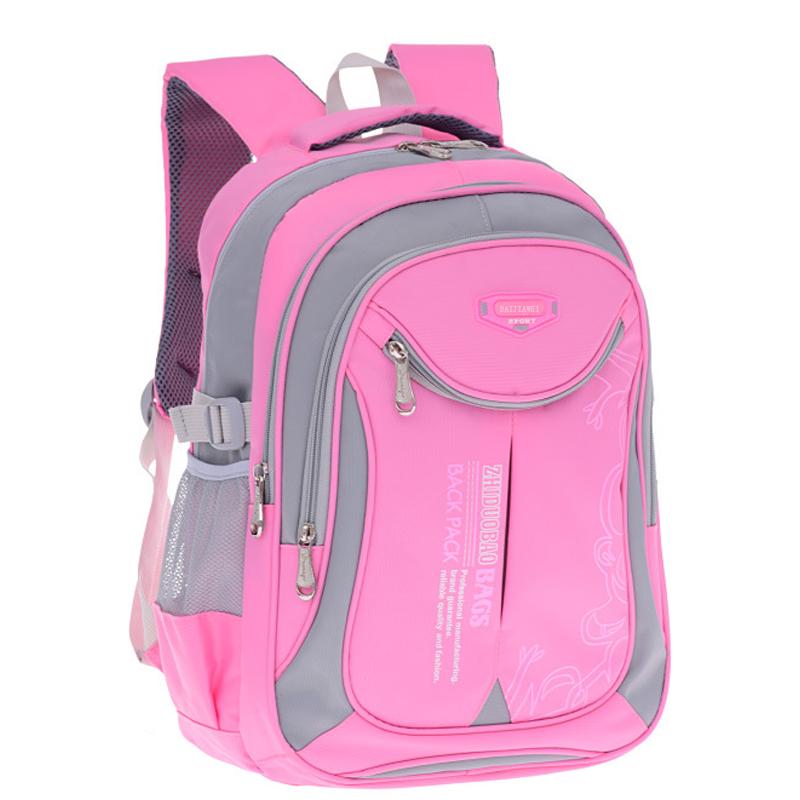 Kinder Schultaschen für Jugendliche Jungen Mädchen große Kapazität Rucksack wasserdichte Satchel Büchertasche rose rot von Joom DACH