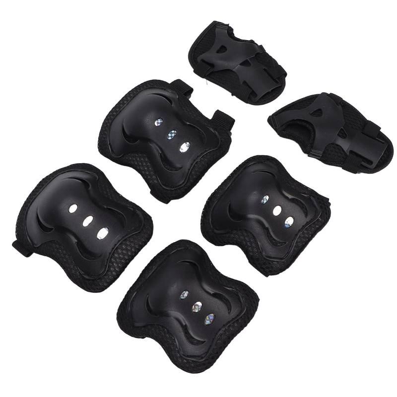 Kinder Schutzausrüstung Kinder Stilvolle Atmungsaktive Knieschoner Ellbogenschoner Handschutz für Radfahren Roller schwarz von Joom DACH