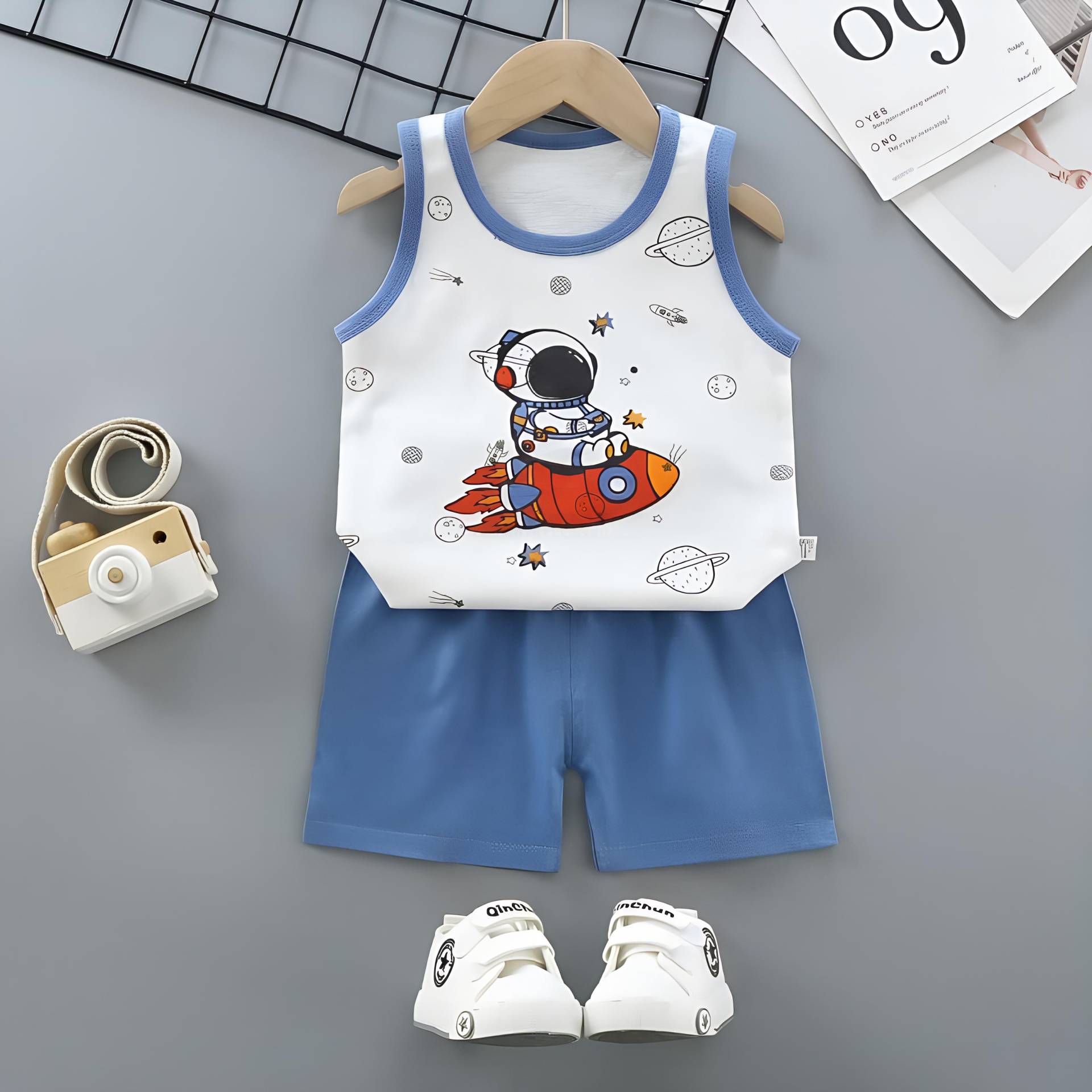 Kinder Sets Kinderkleidung Jungen Mädchen Westen Anzug Sommer Kinderbekleidung Baby Baumwolle T-Shirts Shorts Tank Top Ärmellos 100 von Joom DACH