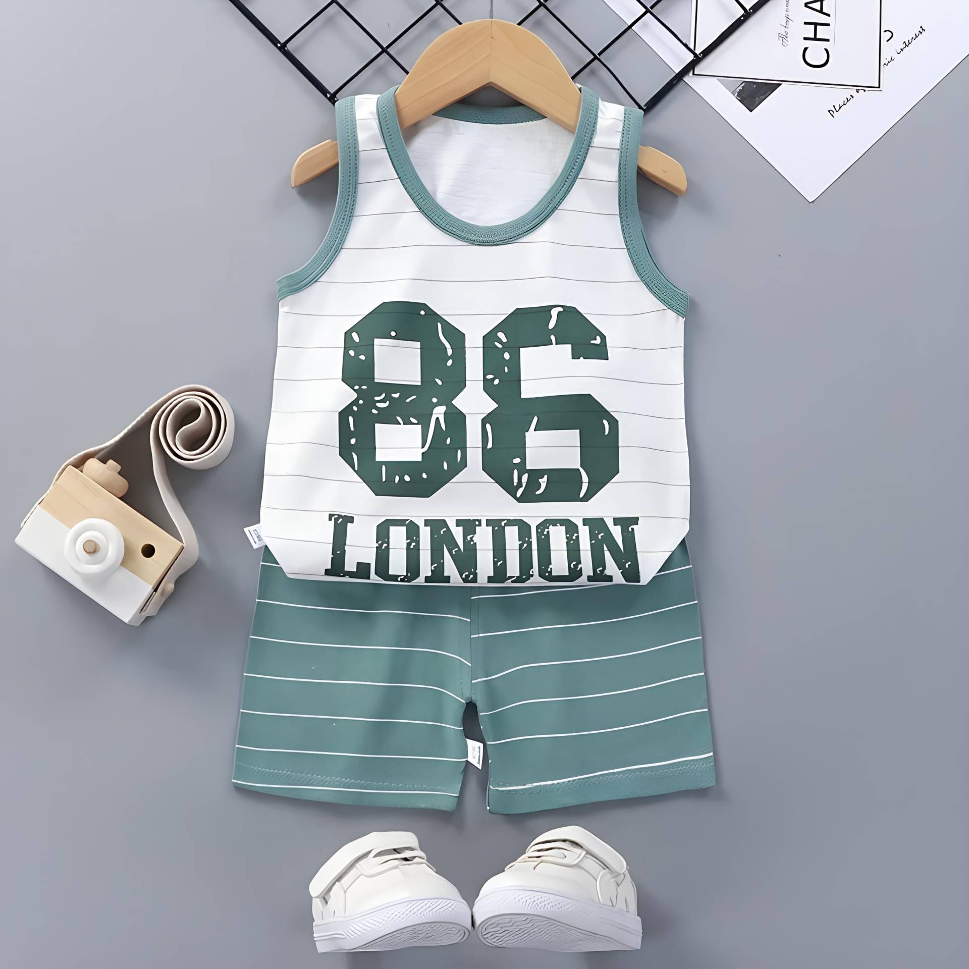 Kinder Sets Kinderkleidung Jungen Mädchen Westen Anzug Sommer Kinderbekleidung Baby Baumwolle T-Shirts Shorts Tank Top Ärmellos 90 von Joom DACH