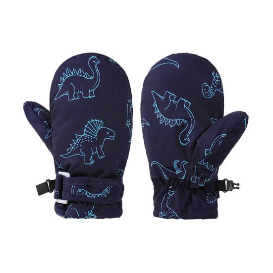 Kinder-Skihandschuhe für den Winter, warm, wasserdicht, Schneefäustlinge für Jungen und Mädchen, mit weichem Fleecefutter, winddicht, Outdoor-Sporthandschuhe zum Radfahren, Skifahren M navy blau von Joom DACH