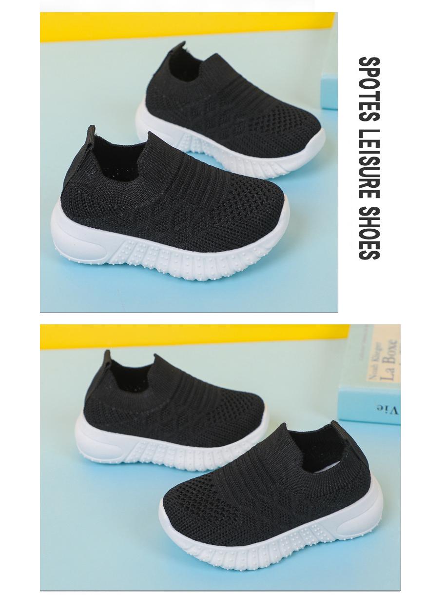 Kinder Slip-On Sportschuhe - Weiche Sohle, Weiß, Gestricktes Mesh, Unisex, Größen 22-39 25 von Joom DACH