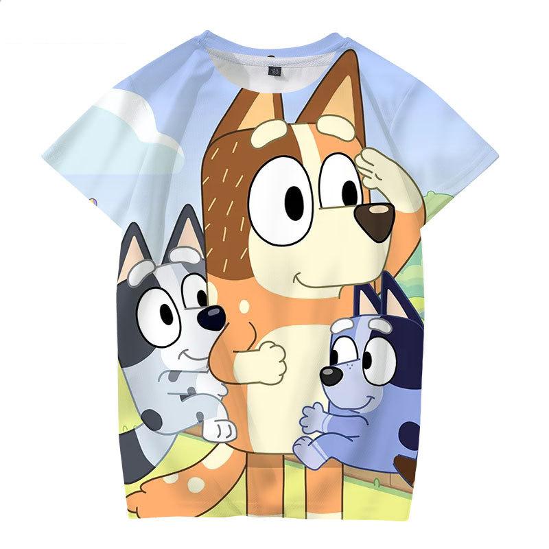 Kinder Sommer Cartoon Halbarm Bruy 3D Digitaldruck Jungen und Mädchen Niedliches Kurzarm T-Shirt Sommer Kinderbekleidung 160cm von Joom DACH