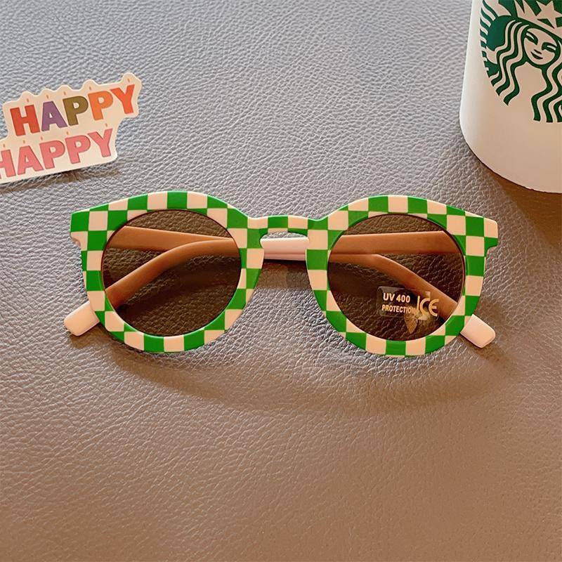 Kinder Sonnenbrille mit süßem Karomuster, rund, UV400-Schutz, für Babys und Mädchen, Sonnenschutz, Sonnenbrille für den Außenbereich, Kindersonnenbrille Kinder Sonnenbrille mit süßem Karomuster, rund, UV400-Schutz, für Babys und Mädchen, Sonnenschutz, Sonnenbrille für den Außenbereich, Kindersonnenbrille von Joom DACH