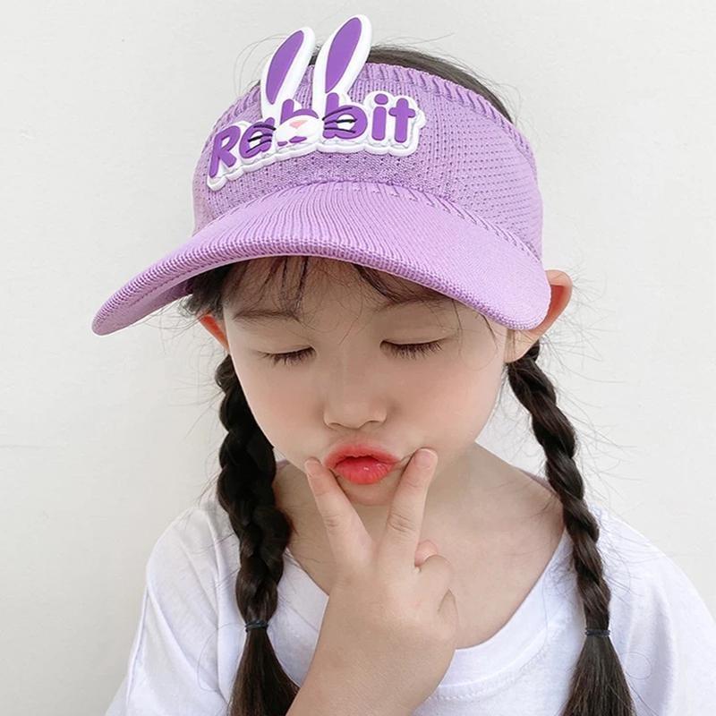 Kinder Sonnenhüte Kinder Sommer Visiere Niedlicher Hasenhut Sommerhut für Kinder Jungen Mädchen Hüte violett von Joom DACH