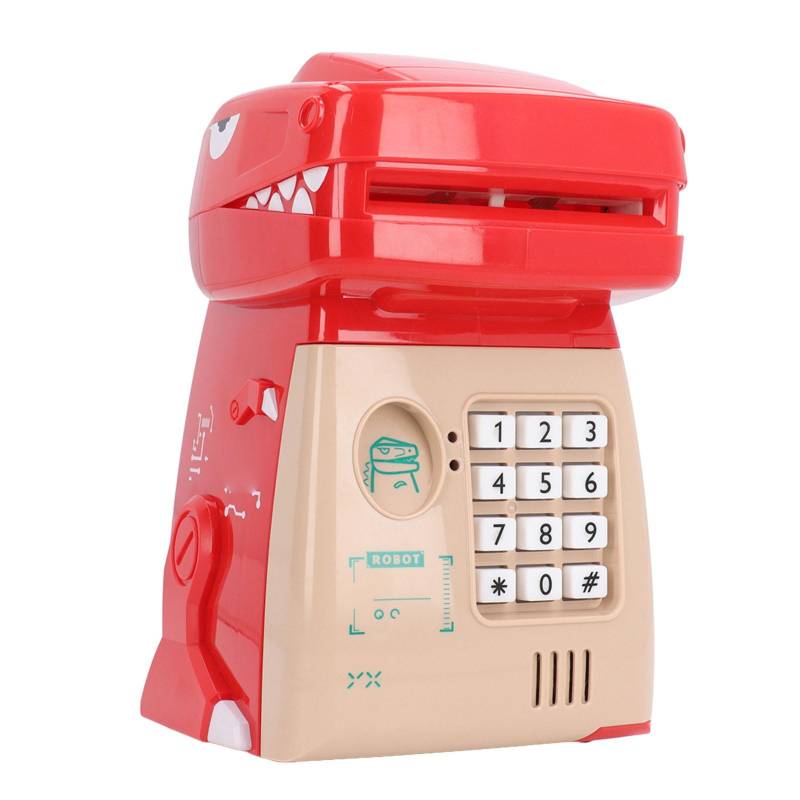 Kinder Spardose Dinosaurier Design Passwortschutz Große Kapazität Elektronische Spardose für Kinder rot von Joom DACH