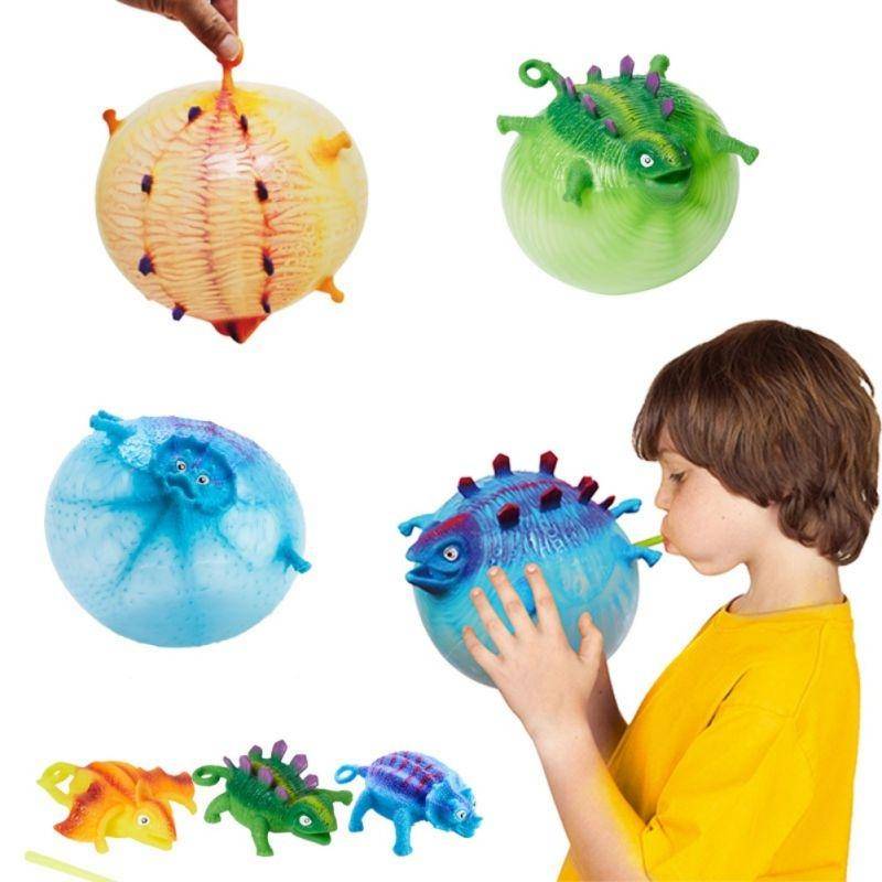 Kinder Spielzeug Lustige Blasen Tiere Spielzeug Dinosaurier Angst Stress Relief Aufblasbaren Ballon Squeeze Ball dinosaur(1PC) von Joom DACH