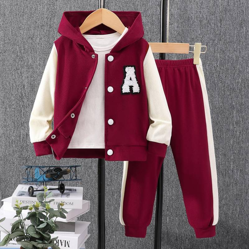 Kinder Sport Zweiteiler Mädchen Kapuzenjacke + Hose Anzug für Mädchen Jungen Kleidung Student Sportbekleidung 5Y rot Kinder Sport Zweiteiler Mädchen Kapuzenjacke + Hose Anzug für Mädchen Jungen Kleidung Student Sportbekleidung 5Y rot von Joom DACH