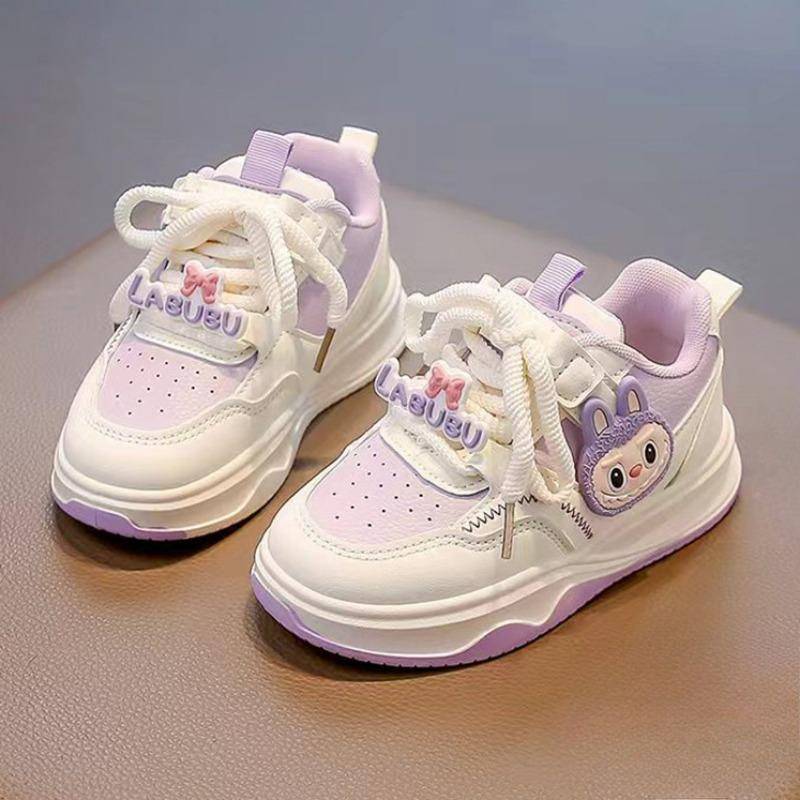Kinder Sportschuhe Modische weiße Schuhe Weichsohlige Schuhe Mädchen Freizeitschuhe 33 violett von Joom DACH