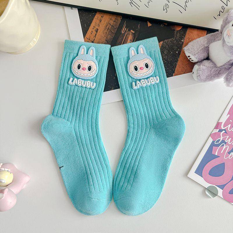 Kinder Süße Socken, Frühling und Herbst Cartoon Accessoires Mittelwaden Socken, Jungen und Mädchen Bunte Sport Baumwollsocken L size 6-8 years old von Joom DACH