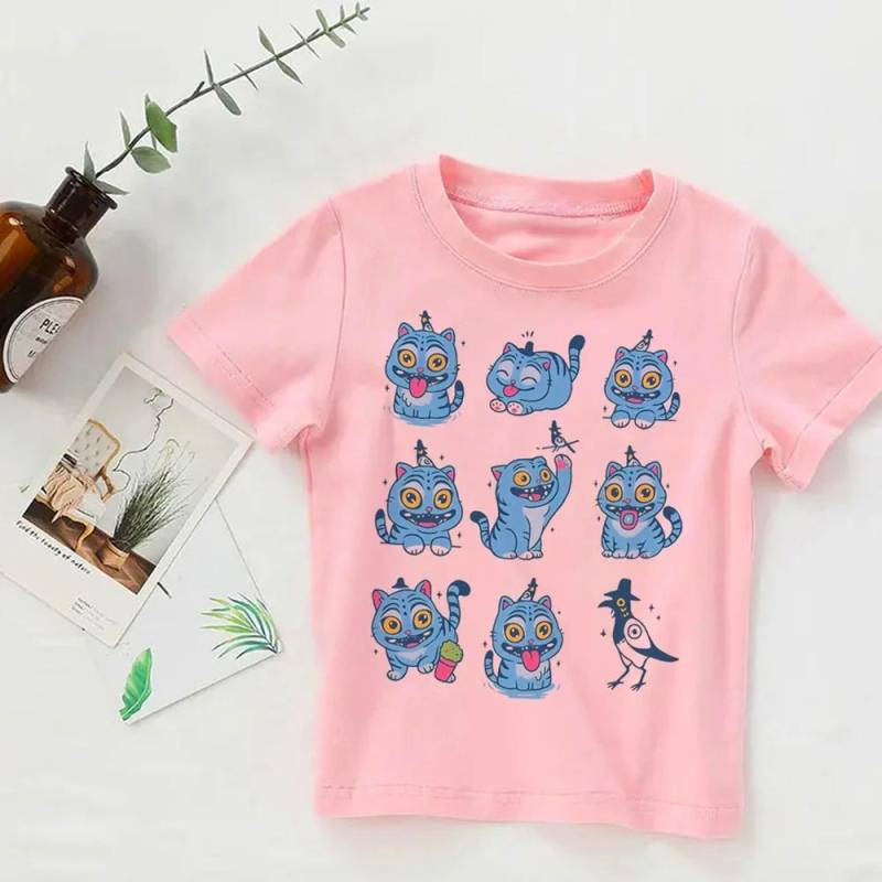 Kinder T-Shirt KPop Dämonenjäger 2025 Film Rundhals Cartoon Mädchen Jungen T-Shirt Lässig Baby Print Mode Lässige Mädchenkleidung 130 von Joom DACH
