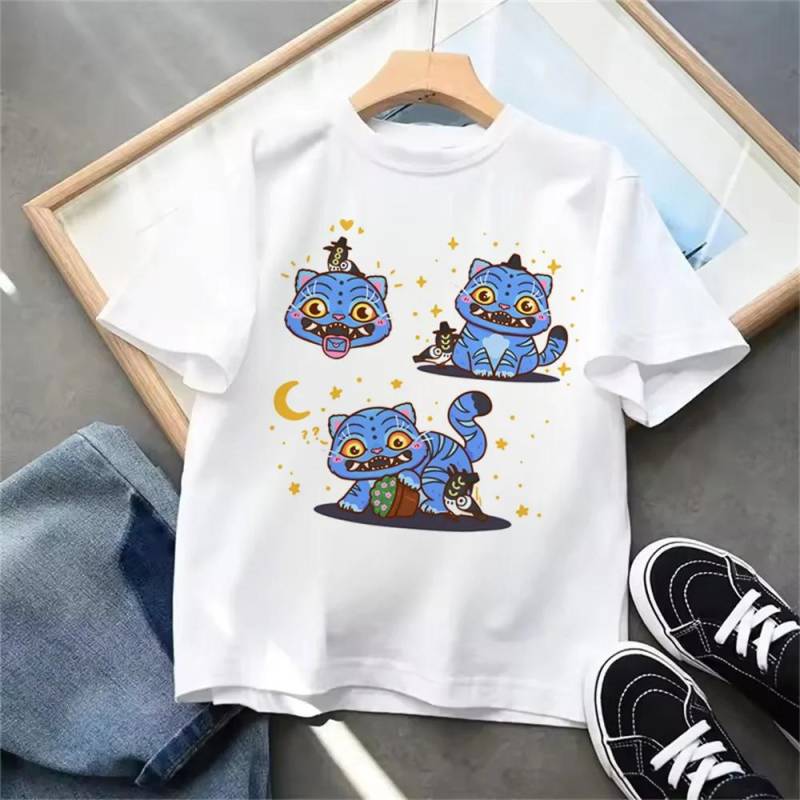 Kinder T-Shirt KPop Dämonenjäger 2025 Film Rundhals Cartoon Mädchen Jungen T-Shirt Lässig Baby Print Mode Lässige Mädchenkleidung 150 von Joom DACH
