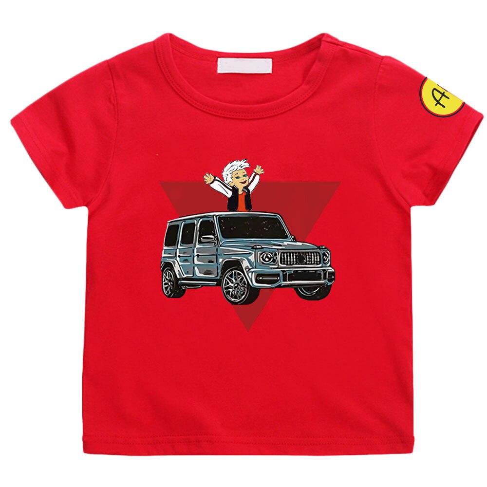 Kinder T-Shirts Merch A4 T-Shirt 100 % Baumwolle Gelik Print Lässige Familienkleidung Mode Tops Mädchen Kleidung Jungen Merch A4 Kinder T-Shirt 110 rot von Joom DACH