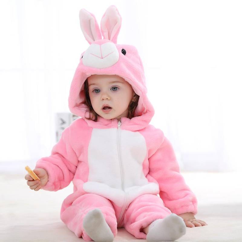Kinder Tier Einteiliger Strampler Baby Plus Size Warm Strampler Baby Flanell Strampler Overall 70 rosa von Joom DACH