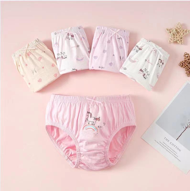 Kinder Unterwäsche 5 Stück/Los Boxed Baumwollslips für Mädchen Cartoon Baby Dreiecksslips Atmungsaktive Kinder Slips Mädchen Höschen 10-11Y von Joom DACH