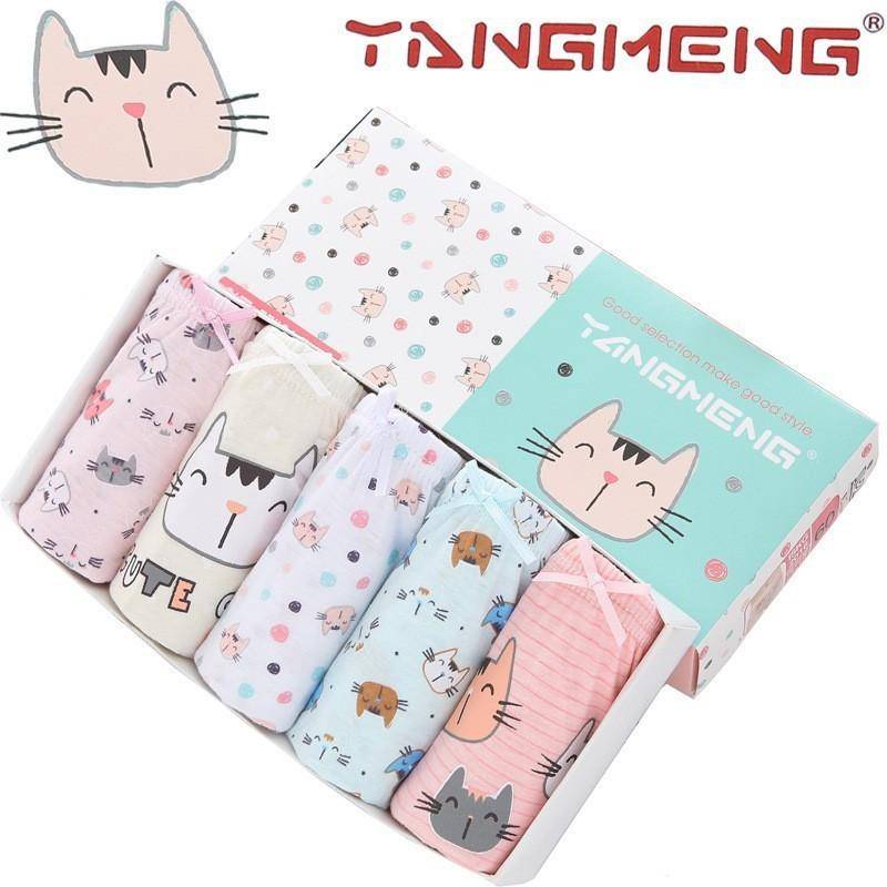 Kinder Unterwäsche 5 Stück/Los Boxed Baumwollslips für Mädchen Cartoon Baby Dreiecksslips Atmungsaktive Kinder Slips Mädchen Höschen 12-13Y von Joom DACH