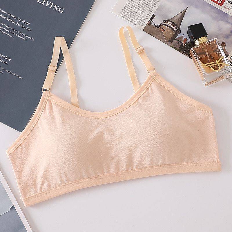 Kinder Unterwäsche Baumwolle Mädchen Tank Top Bonbonfarben Unterhemd Mädchen Trainings-BH 8-14 Jahre beige von Joom DACH