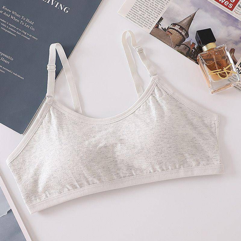 Kinder Unterwäsche Baumwolle Mädchen Tank Top Bonbonfarben Unterhemd Mädchen Trainings-BH 8-14 Jahre grau von Joom DACH