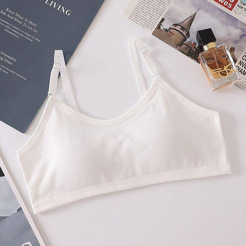 Kinder Unterwäsche Baumwolle Mädchen Tank Top Bonbonfarben Unterhemd Mädchen Trainings-BH 8-14 Jahre weiß von Joom DACH