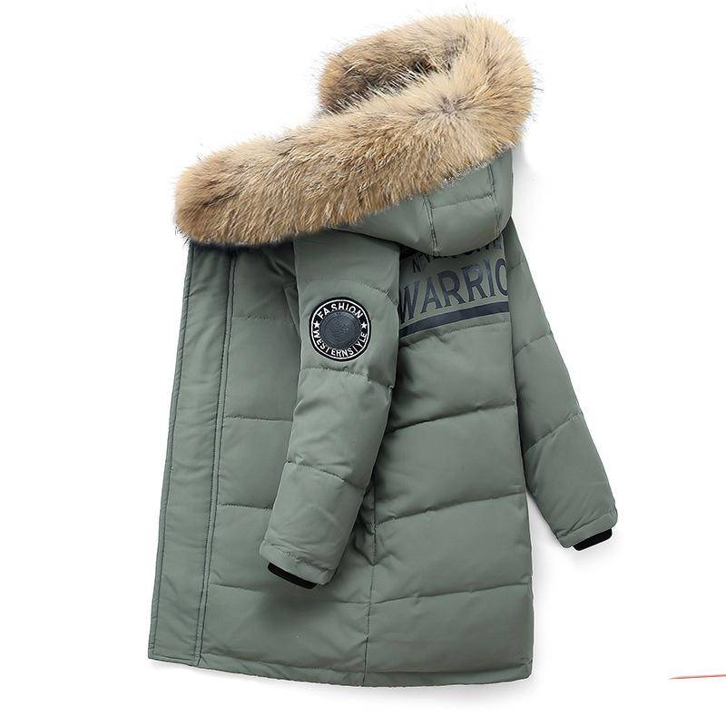 Kinder Warm Verdicken Kleidung Jungen Kleidung Winter Daunenjacken Mit Kapuze Parka Kunstpelz Mantel Kinder Teen Schnee Schneeanzug 130 grün von Joom DACH