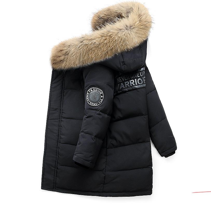 Kinder Warm Verdicken Kleidung Jungen Kleidung Winter Daunenjacken Mit Kapuze Parka Kunstpelz Mantel Kinder Teen Schnee Schneeanzug 150 schwarz von Joom DACH