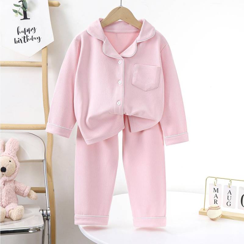 Kinder Weite Pyjama-Set Herbst und Winter Homewear für Jungen und Mädchen Langärmeliges Zweiteiler-Set 180cm von Joom DACH