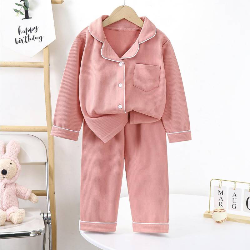 Kinder Weite Pyjama-Set Herbst und Winter Homewear für Jungen und Mädchen Langärmeliges Zweiteiler-Set 180cm von Joom DACH