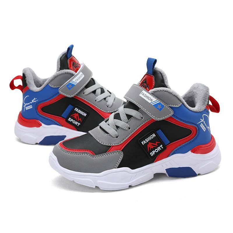 Kinder Winter Baumwolle warme Schneestiefel Winter Low-Top Baumwollschuhe Sport Casual Schuhe 29 rot/schwarz von Joom DACH