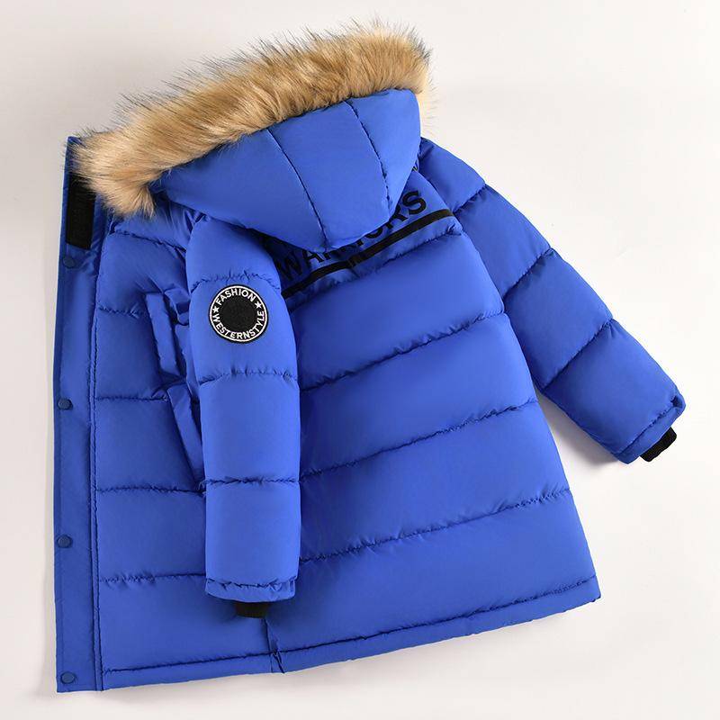 Kinder Winter Baumwolljacke mit Fellkragen - Jungen Verdickter Mantel 130 cm von Joom DACH