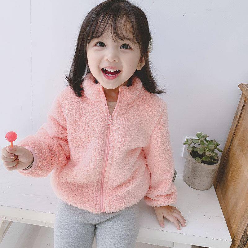 Kinder Winter Mäntel 2023 Kinder Oberbekleidung Junge Warme Fleece Jacke Baby Mädchen Jacken für Herbst Frühling Kinder Kleidung 90cm rosa von Joom DACH