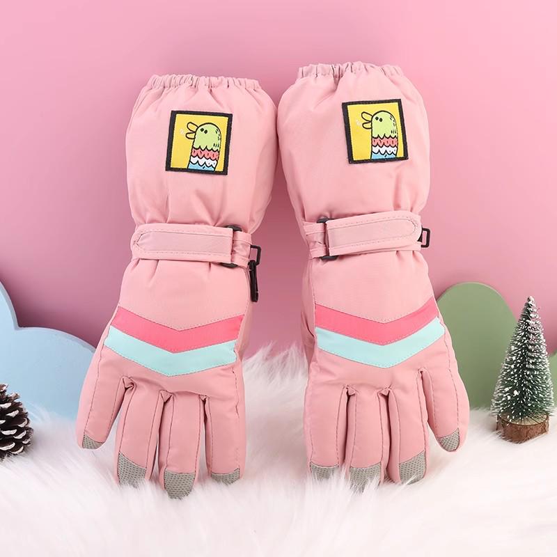 Kinder Winter Skihandschuhe: Dick, Kältefest, Wasserdicht, Winddicht, Rutschfest, Warme Baumwolle für 3- bis 17-Jährige. von Joom DACH