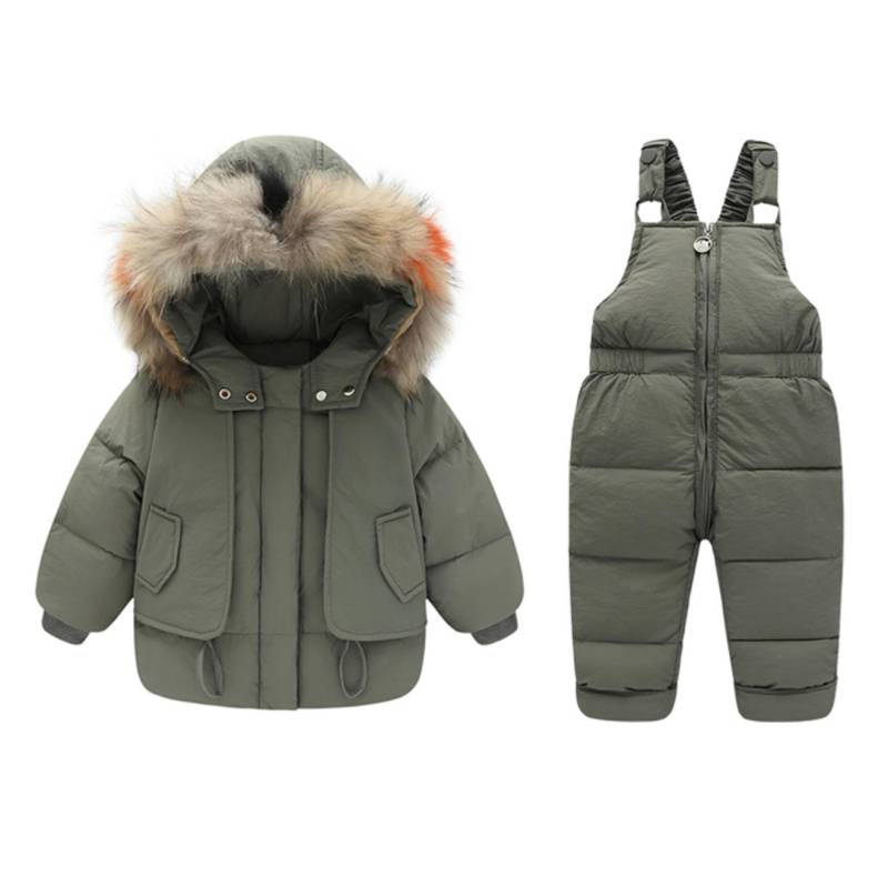 Kinder Winter Warm Schneeanzug Hose + Warme Jacke 2 Stück Set 100 von Joom DACH