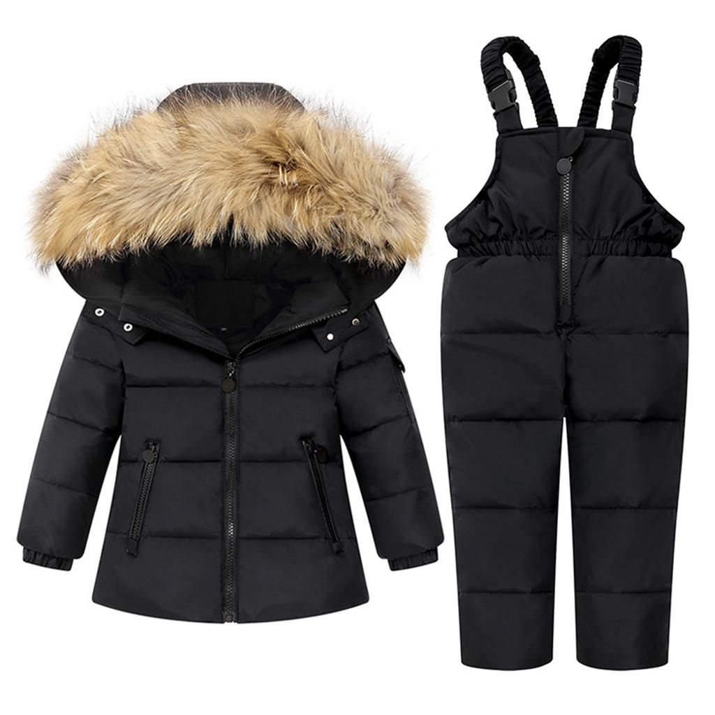 Kinder Winter Warm Schneeanzug Hose + Warme Jacke 2 Stück Set 110 von Joom DACH